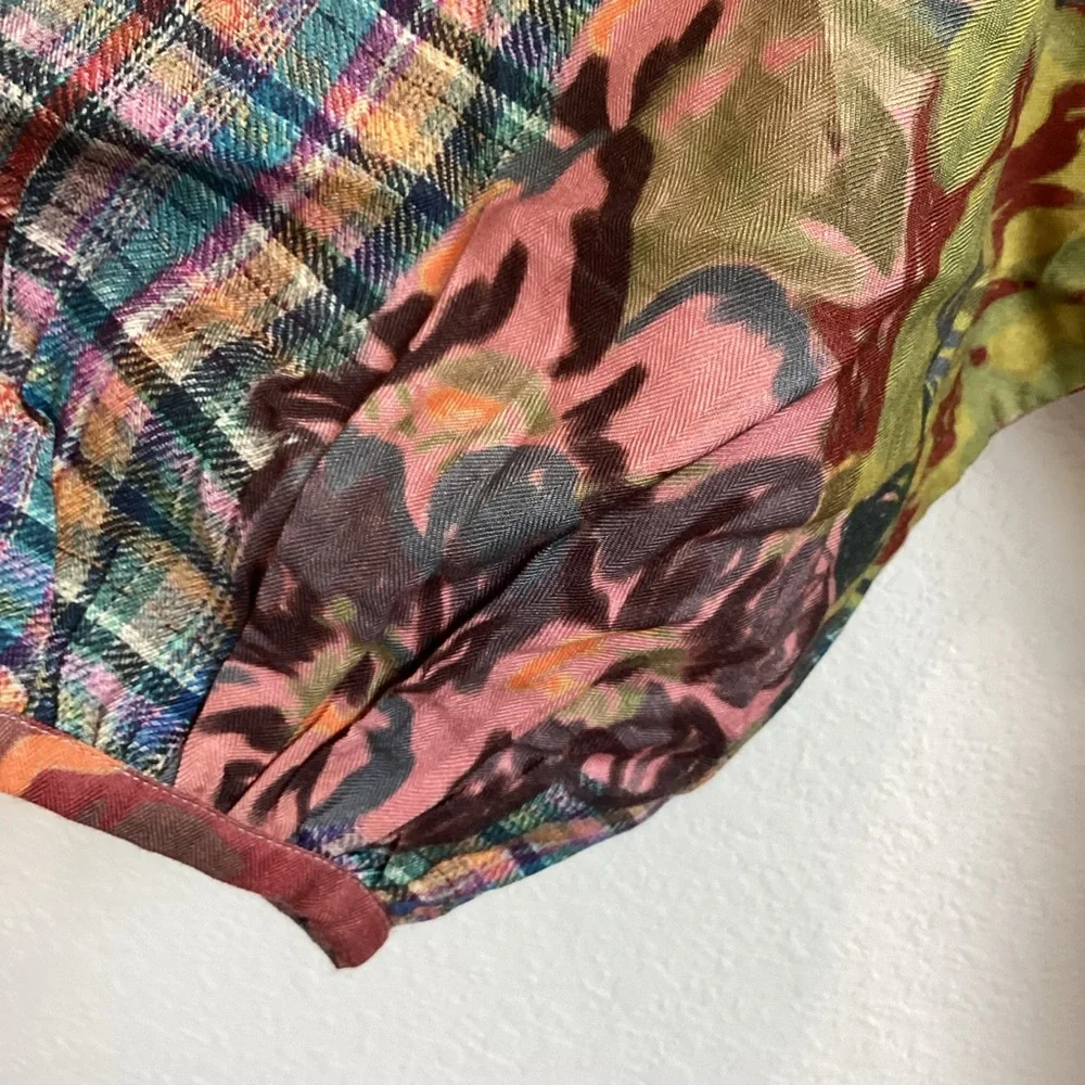 Anthropologie Multicolor Plaid and Floral Dress - Picture 10 of 12